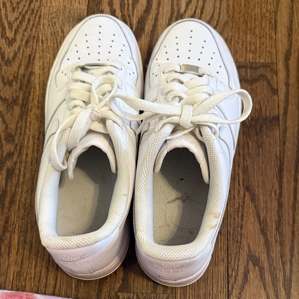White Nike Air Force Sneakers